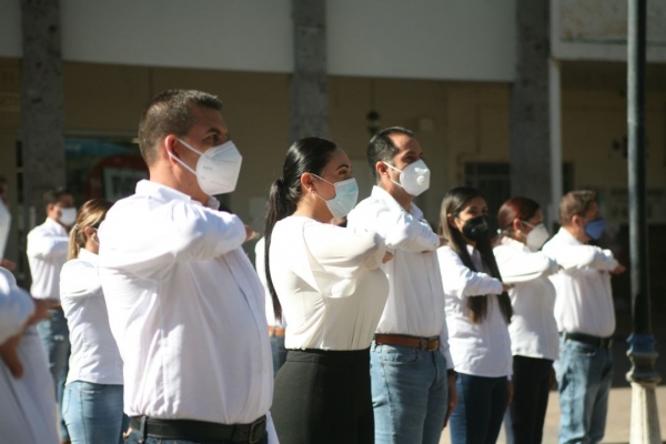 Ayuntamiento de Jacona realizó acto cívico por el 110 Aniversario de la Revolución Mexicana