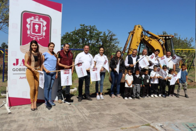 Arranque a acciones de mejora de las instalaciones del Jardín de Niños “Lázaro Cárdenas” en la colonia El Nuevo Porvenir