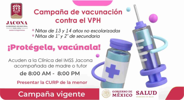 Aplicación de la vacuna contra el VPH (Virus del Papiloma Humano)
