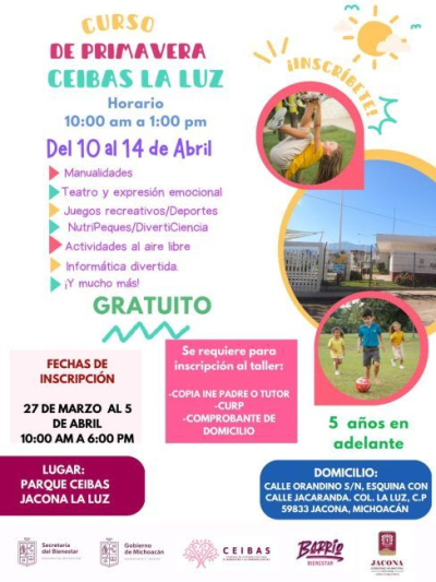 Habrá Curso de Primavera en el CEIBAS Jacona