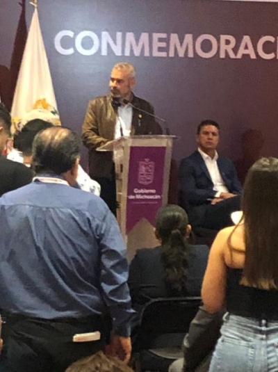 El Alcalde de Jacona Isidoro Mosqueda Estrada participó en la firma del convenio de colaboración con el Gobierno de Michoacán
