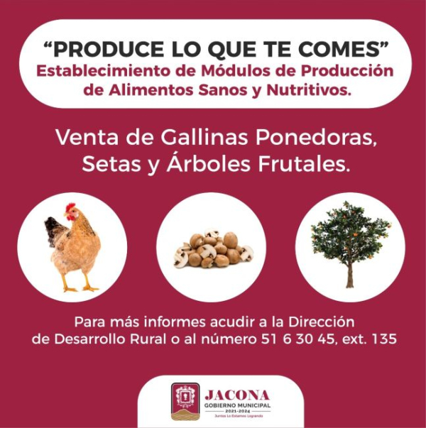 Gobierno de Jacona impulsa programa Desarrollo Rural denominado “Produce lo que Comes”