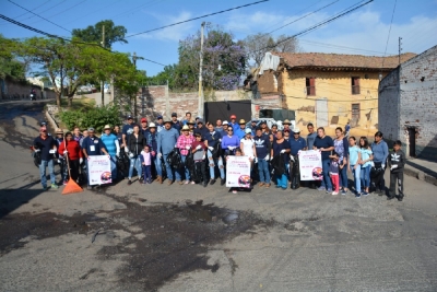 EMPLEADOS DEL AYUNTAMIENTO Y DIF PARTICIPARON EN LA PRIMER BRIGADA DE LIMPIEZA