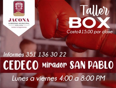Se reiniciará el Taller de Box en el CEDECO Mirador San Pablo.