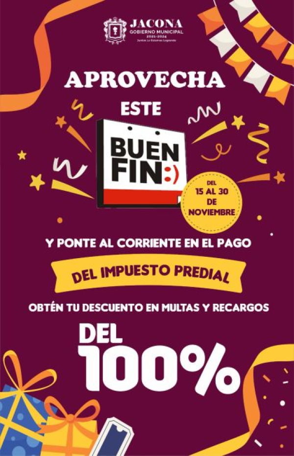 ¡Inicia El Buen Fin en pago de Predial!