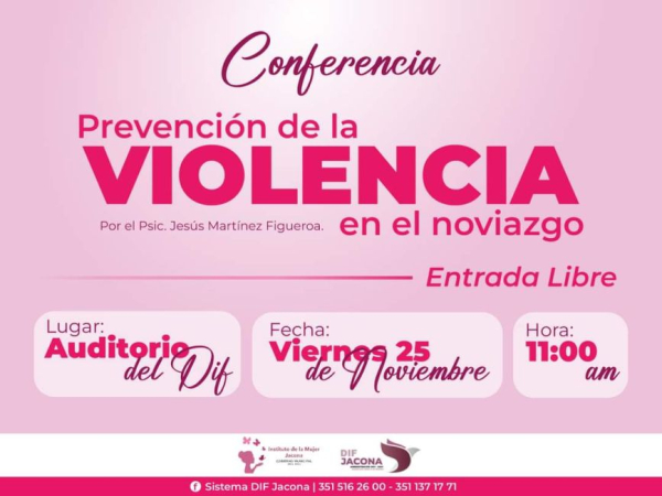 Conferencia Prevención de la Violencia en el Noviazgo.