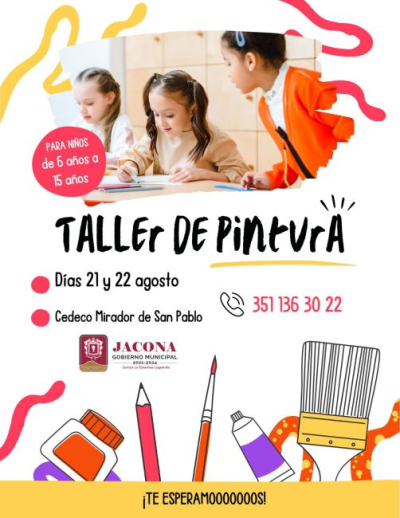 Gobierno de Jacona Invita a Taller de Pintura para Niños