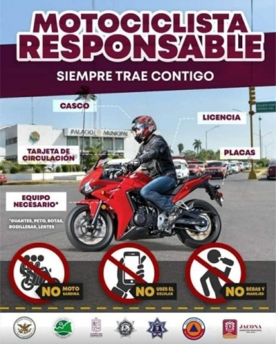 Recomendaciones para fomentar una cultura de la prevención, evitar accidentes viales y ser un motociclista responsable