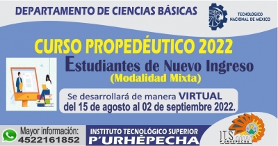 Invitan a los estudiantes de nuevo ingreso a participar del 15 de agosto al 2 de septiembre al curso propedéutico