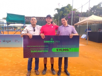 El jaconense Leo Aguilar obtuvo el sub-campeonato del  Torneo de Tenis Zamora Open 2021.