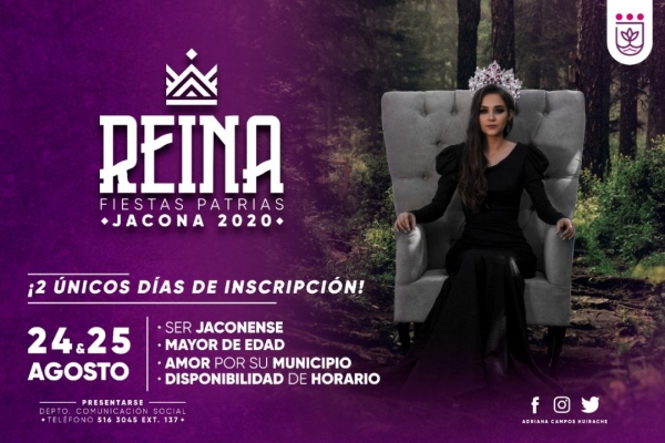 Jacona tendrá Reina 2020 y se transmitirán 3 episodios en línea