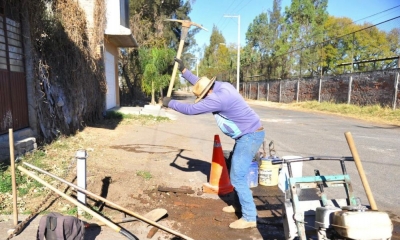 Sapa Jacona apoya en trabajos para el mejoramiento de los campos Amado Nervo